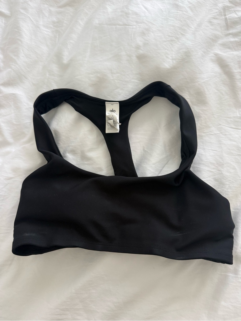 ALO Yoga Black Racerback Sports Bra